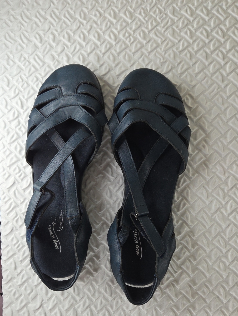 Easy Street Garrett Flats Women’s 9Navy Comfort Sandals - Casual Strappy. - Picture 9 of 10